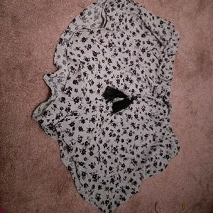 Dark green with balck flowers shorts